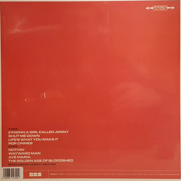 Image of Back Cover of 4124098E: LP - ROWLAND S. HOWARD, Pop Crimes (Mute; RSH2LP, Europe 2020, Inner, Red Vinyl)   VG+/VG+