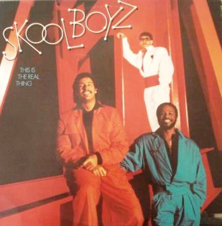 Image of Front Cover of 4114227C: LP - SKOOL BOYZ, This Is The Real Thing (Columbia; BFC 40045, US 1985) Hype stickered shrink  VG+/G+