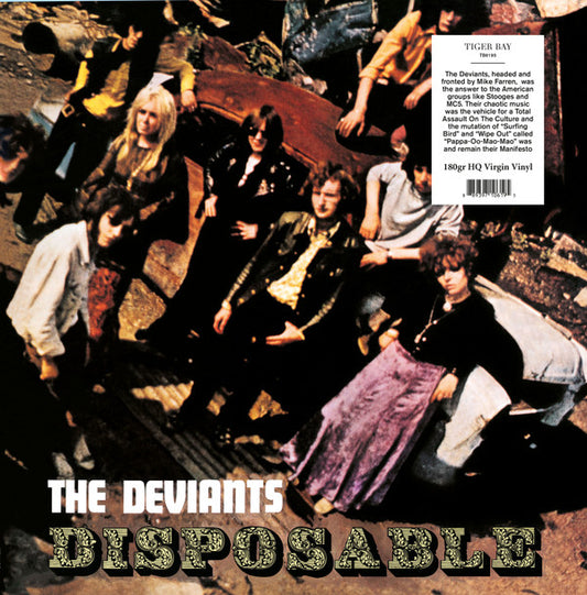 Image of Front Cover of 4124267E: LP - THE DEVIANTS, Disposable (Tiger Bay ; TB6195, Europe 2018 Reissue, Gatefold, 180 Gram Vinyl) Still In Stickered Shrinkwrap  EX/EX