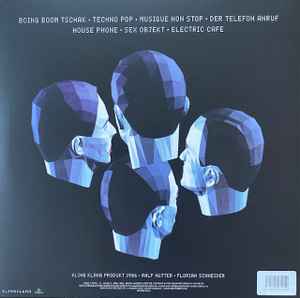 Image of Back Cover of LP - VG/VG+ - KRAFTWERK, Techno Pop (Kling Klang; 50999 6 99591 1 0, Europe 2020 Reissue, Booklet & Inner, Clear Vinyl, English Language), Corner bumped sleeve,  - 2316099C