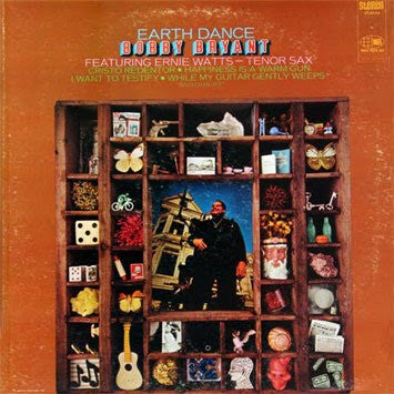 Image of Front Cover of 4144197S: LP - BOBBY BRYANT, Earth Dance (World Pacific Jazz; ST-20154, US 1969, Gatefold) Heavily worn sleeve, taped edges but still intact.   G+/VG