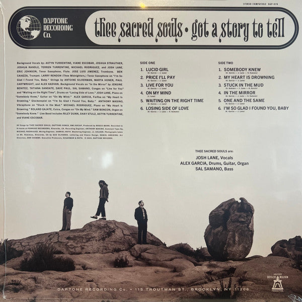 Image of Back Cover of 4154309S: LP - THEE SACRED SOULS, Got A Story To Tell (Penrose; PRS-005, US 2024, Magenta Vinyl, Download)   NEW/NEW