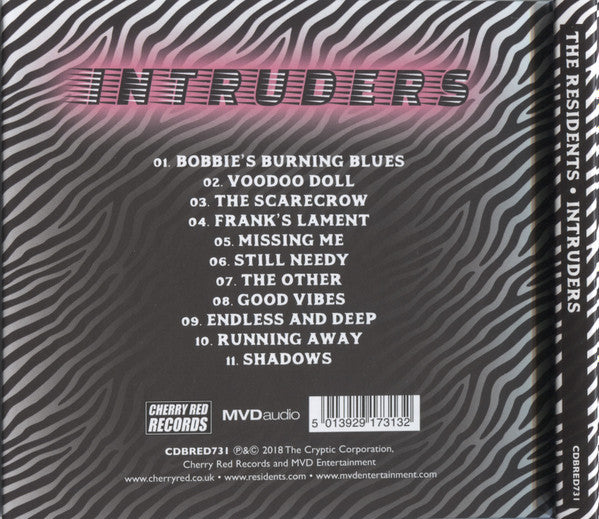 Image of Back Cover of 4154202S: CD - THE RESIDENTS, Intruders (Cherry Red; CDBRED731, UK & Europe 2018, Book Sleeve, Booklet)   VG+/VG+