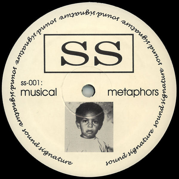 Image of Back Cover of 12" - /VG+ - THEO PARRISH, Musical Metaphors (Sound Signature; SS-001, US 2000s Reissue), , 2000's repress of Theo's first on Sound Signature. Deep and massive.A Carpet People Don't Drink Steak Soda	B1 Shadow Dancing	B2 JB's Edit (Wait A Minute) - 2826364E
