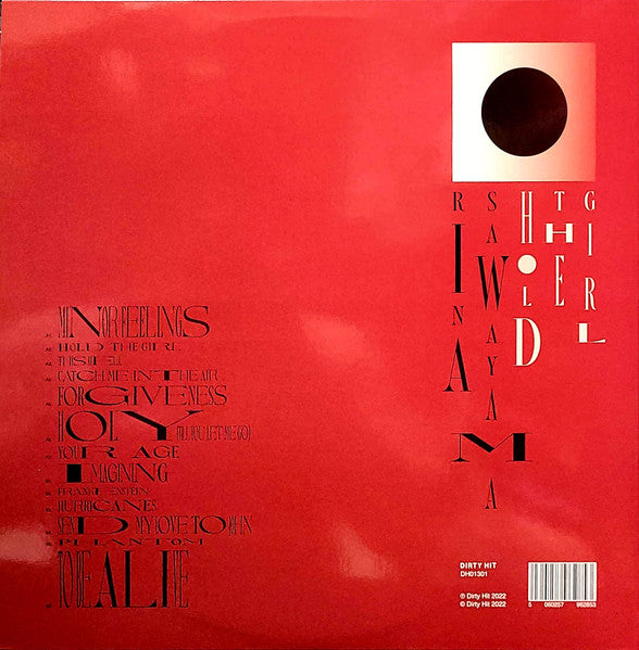 Image of Back Cover of 4934068E: LP - RINA SAWAYAMA, Hold The Girl (Dirty Hit; DH01301, US 2022, Booklet, Red Vinyl)   NEW/NEW