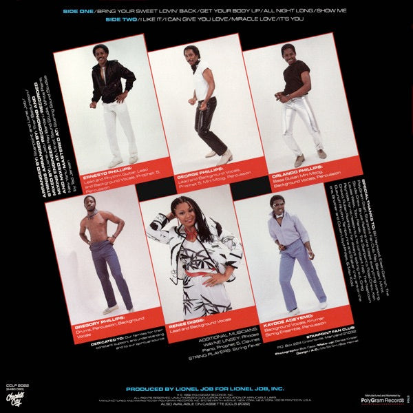 Image of Back Cover of LP - VG+/VG - STARPOINT, All Night Long (Chocolate City; CCLP 2022, US 1982), Light marks only.,  - 3546119S