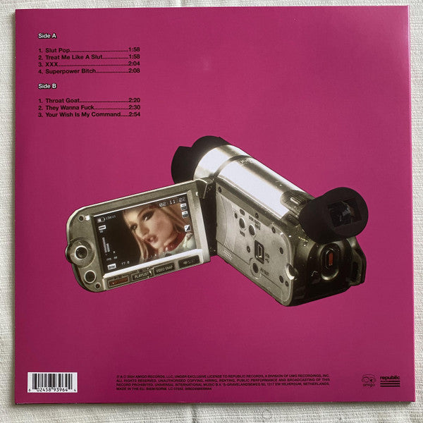 Image of Back Cover of 4514154C: 12" EP - KIM PETRAS, Slut Pop (Republic Records; 00602458939644, Europe 2024, Inner, Poster, Pink Vinyl)   NEW/NEW