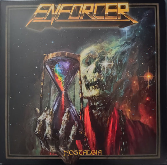 Image of Front Cover of 4114505C: LP - ENFORCER, Nostalgia (Nuclear Blast Records; NBR 65201, Germany 2023, Inner, Poster, Gold Vinyl) Opened Instore  EX/EX