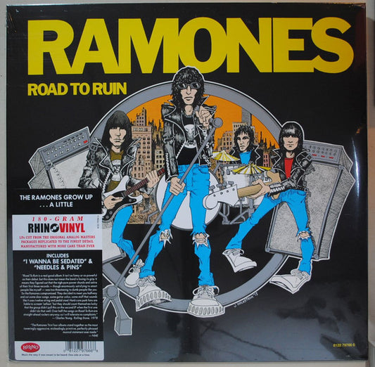 Image of Front Cover of 4144291S: LP - RAMONES, Road To Ruin (Sire; 8122 79766 6, Europe 2011 Reissue, 180 Gram Vinyl) Strong VG+ but has small crease on spine  VG+/VG+