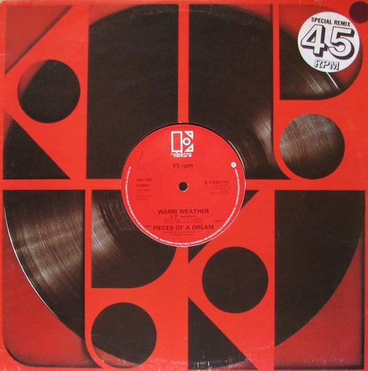 Image of Front Cover of 5044349S: 12" - PIECES OF A DREAM, Warm Weather/ Mt. Airy Groove (Remixed Version)/ Don't Be Sad (Elektra; K 13201(T), UK 1982, Company Sleeve) Lightest of marks.  VG+/VG+