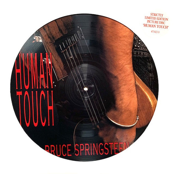 Image of Front Cover of 4244026S: LP - BRUCE SPRINGSTEEN, Human Touch (Columbia; 471423 0, UK & Europe 1992, Generic, Picture Disc) Strong VG+. In original stickered PVC.  VG+/VG+