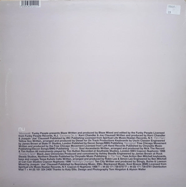 Image of Back Cover of 4244116S: 2x12" - VARIOUS, Nuphonic 01 (Nuphonic ; NUX122, UK 1998, Picture Sleeve, Inner)   VG/VG