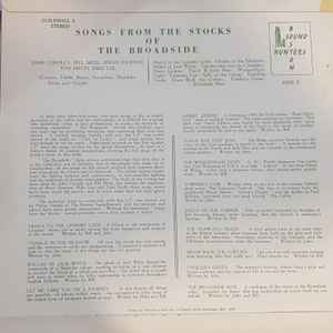 Image of Back Cover of 4214202C: LP - THE BROADSIDE, Songs From The Stocks (Guildhall; GHS 5, UK 1970) Strong VG vinyl, sleeve is age discoloured, damage to top flipback.  VG/VG