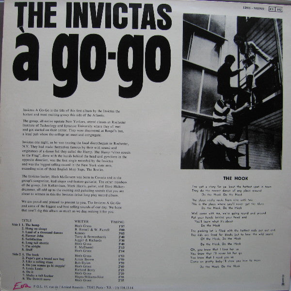 Image of Back Cover of 4244148S: LP - THE INVICTAS, The Invictas   Go-Go (Eva; 12016, France 1983) Hairlines. Sleeve is a strong VG.Slight sticker damage, light ring wear and edge wear.  VG/VG+