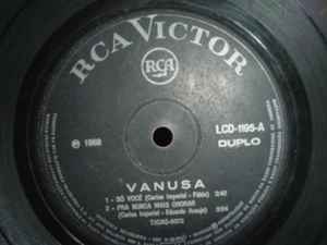 Image of Front Cover of 4224200E: 7" EP - VANUSA, Vanusa (RCA Victor; LCD-1195, Brazil 1968, Plain sleeve) Marks on disc.  /G+