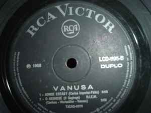 Image of Back Cover of 4224200E: 7" EP - VANUSA, Vanusa (RCA Victor; LCD-1195, Brazil 1968, Plain sleeve) Marks on disc.  /G+