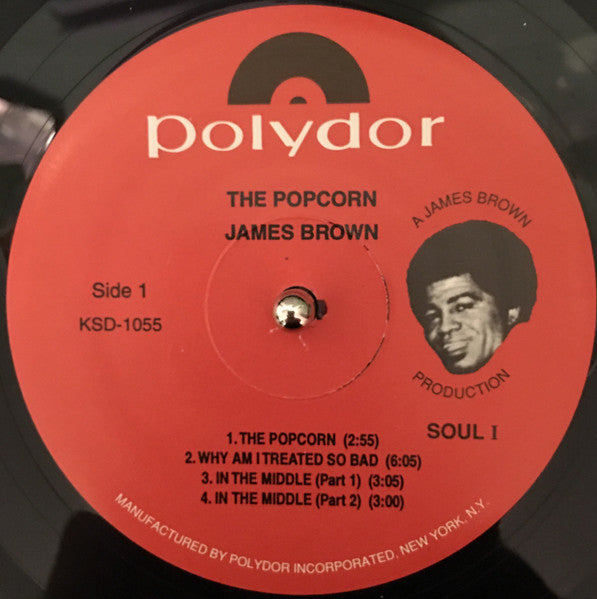Image of Label Cover of LP - VG+/VG+ - JAMES BROWN DIRECTS AND DANCES WITH THE THE JAMES BROWN BAND, The Popcorn (Polydor; KSD 1055, US Reissue), ,  - 3826127E