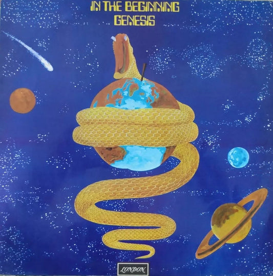 Image of Front Cover of 4224323E: LP - GENESIS, In The Beginning (From Genesis To Revelation) (London Records ; LLN 7298-S, Brazil 1974 Reissue, Laminated Sleeve, Insert, Yellow Labels) Foxing To Insert  VG/G+