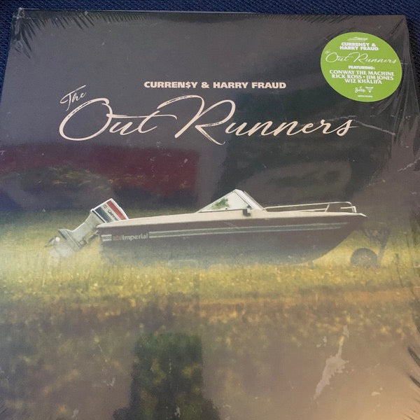 Image of Front Cover of 4214415C: LP - CURREN$Y & HARRY FRAUD, The OutRunners (Surf School; SRFSCHL006, US 2023 Reissue, Black Vinyl) Stickered shrink  VG+/VG+