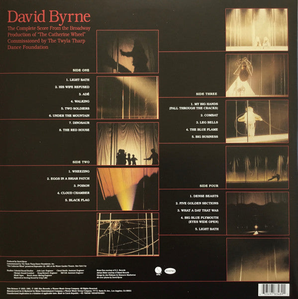 Image of Back Cover of 4214425C: 2xLP - DAVID BYRNE, The Complete Score From The Broadway Production Of "The Catherine Wheel" (Rhino Records; R1 706346, Europe 2023 Reissue, Gatefold, Insert) Still in hype stickered shrinkwrap.  EX/VG+