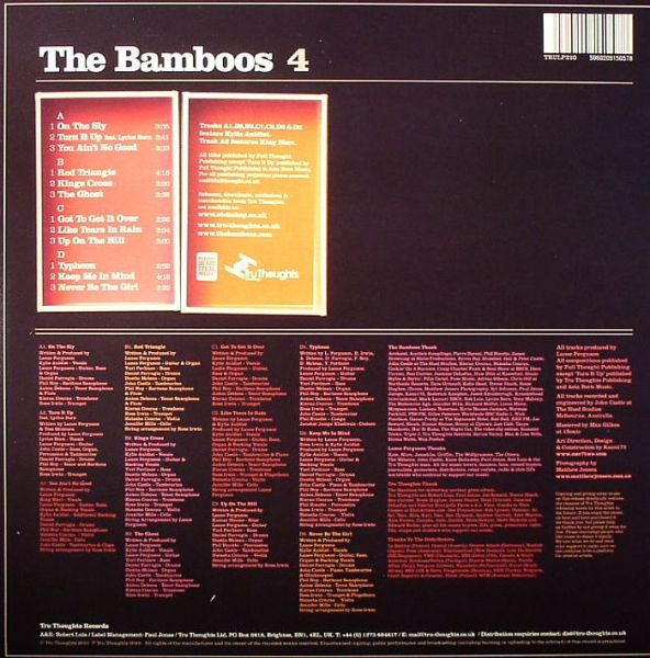 Image of Back Cover of 4224401E: 2xLP - THE BAMBOOS, 4 (Tru Thoughts; TRULP210, UK 2010, With CD) minor creases, couple light marks to record.  VG+/VG+