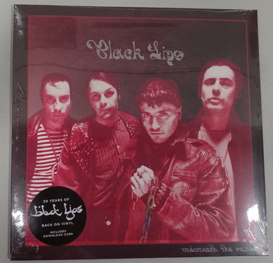 Image of Front Cover of 4214489C: LP - BLACK LIPS, Underneath The Rainbow (Fire Records; FIRELP603, Europe 2023 Reissue, Insert, Red Vinyl) Still in hype stickered shrinkwrap.  EX/EX