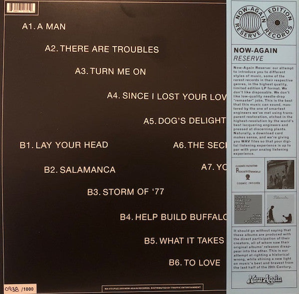 Image of Back Cover of 4244420S: LP - KEY AND CLEARY, Love Is The Way (Now-Again Records; NA 5172-LP, US 2018, Gatefold, Booklet, Limited Edition ,Numbered, With Obi) Light wear to obi, otherwise strong VG+ all around. 0839/1000.  VG+/VG+