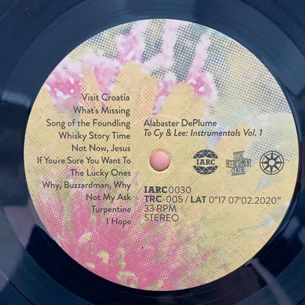 Image of Label Cover of 4914421C: LP - ALABASTER DEPLUME, To Cy & Lee: Instrumentals Vol. 1 (; IARC0030, 	UK, Europe & US 2020, Inner & Insert, With Obi)   NEW/NEW