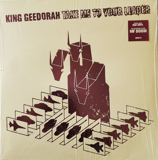 Image of Front Cover of 4234228E: 2xLP - KING GEEDORAH, Take Me To Your Leader (Big Dada Recordings; BD051X, UK, Europe & US 2022, Red Vinyl)   NEW/NEW