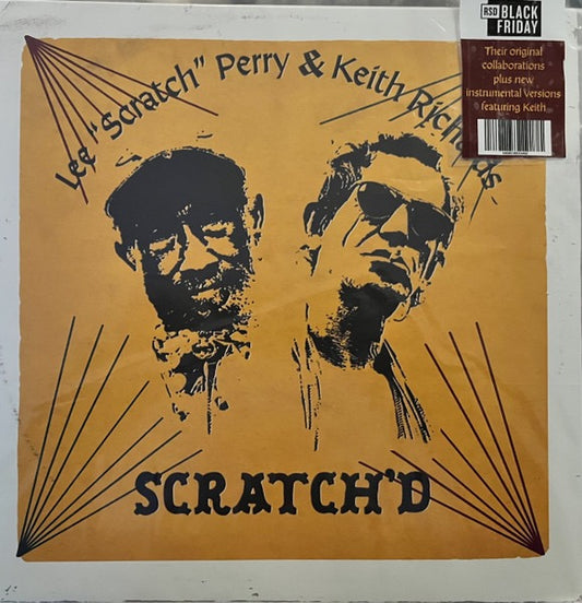 Image of Front Cover of 4234134E: 12" EP - LEE "SCRATCH" PERRY* & KEITH RICHARDS, Scratch�d (Mindless Records; 538933481, UK, Europe & US 2023, Gatefold, RSD Black Friday 2023, Limited Edition, Fruit Punch Vinyl)   NEW/NEW
