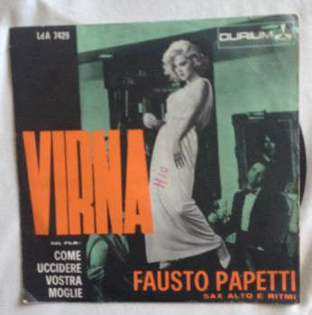 Image of Front Cover of 4224466E: 7" - FAUSTO PAPETTI, Virna / Elise (Durium ; Ld A 7429, Italy 1965, Picture Sleeve) Strong VG, Edge And Ring Wear  VG/VG