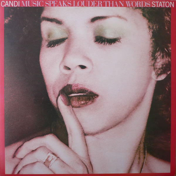 Image of Front Cover of LP - VG/VG+ - CANDI STATON, Music Speaks Louder Than Words (WB Burbank with w Logo on Rim; K 56360, UK 1977), Sleeve has light edge wear,  - 2426093E