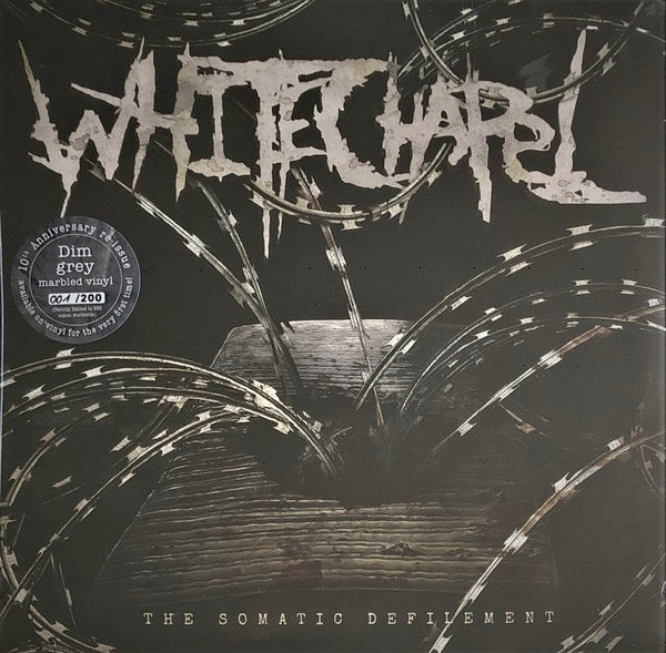 Image of Front Cover of 4314018C: LP - WHITECHAPEL, The Somatic Defilement (Metal Blade Records; 3984-15176-1, Germany 2017 Reissue, Inner & Insert, Grey Dim Marbled Vinyl) Ltd No. 45/200  VG+/VG+