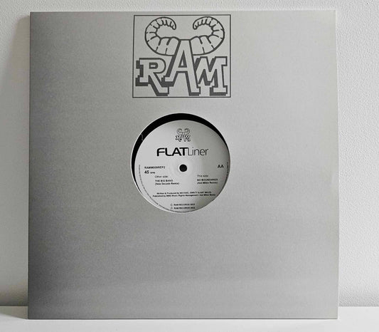 Image of Front Cover of 12" - VG+/VG - FLATLINER, The Big Bang (New Decade Remix) / No Boundaries (Ant Miles Remix) (Ram Records; RAMM009REP2, UK 2023, Die Cut Company Sleeve), Light Marks only. WOL.,  - 0826241E