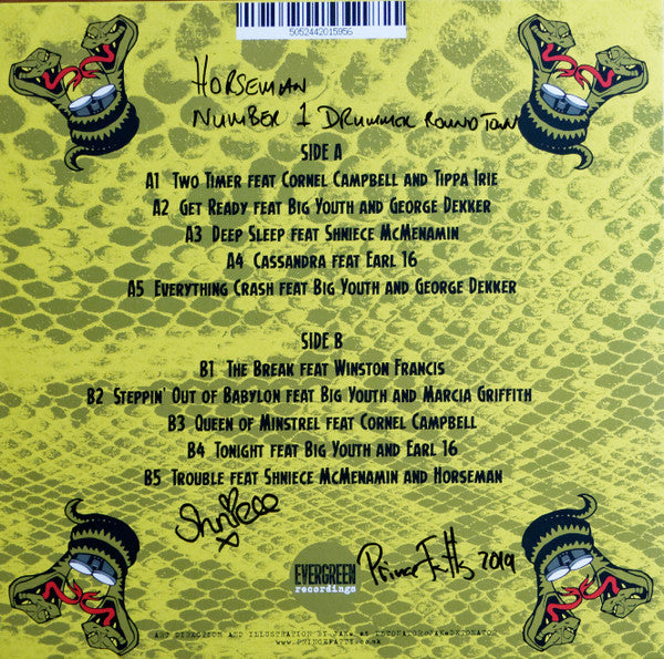 Image of Back Cover of LP - VG+/VG+ - PRINCE FATTY, In The Viper's Shadow (Evergreen Recordings ; EVER106, UK 2019, Picture Sleeve, Inner), still in shrink - opened. printed inner,  - 2746058S
