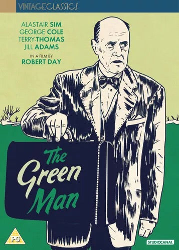 Image of Front Cover of 4334035E: DVD - ROBERT DAY, ALISTAIR SIM, The Green Man (Vintage Classics ; OPTD4340, UK 2020)   VG+/VG+