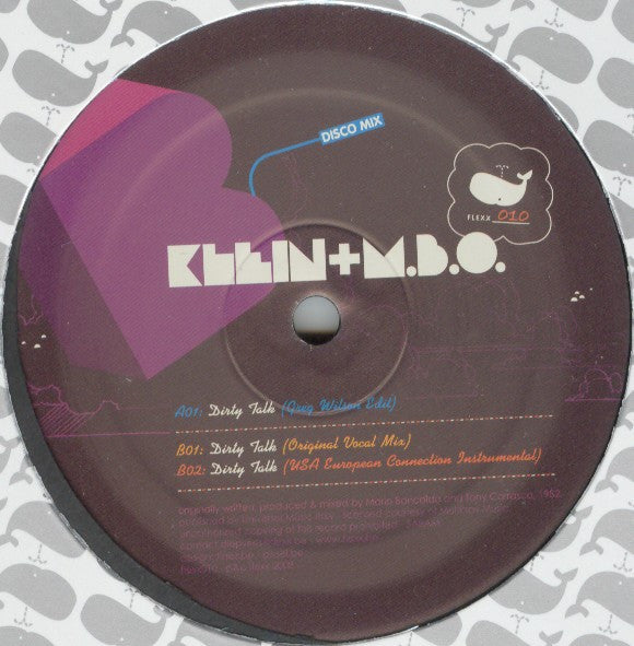 Image of Front Cover of 4324123E: 12" - KLEIN + M.B.O., Dirty Talk (Disco Mix) (Flexx ; flexx 010, Belgium 2008, Company Sleeve) Strong VG  VG/VG