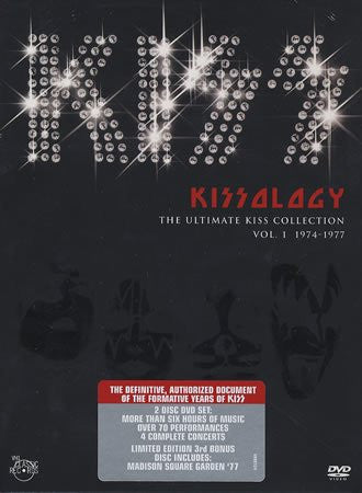 Image of Front Cover of 4334041E: 2xDVD - KISS, Kissology: The Ultimate Kiss Collection Vol. 1 1974-1977 (VH1 Classic Records; VH00124, US 2006, Slipcase, Booklet, Region 1 US)   VG+/VG+