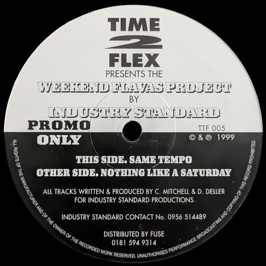 Image of Front Cover of 12" - /G+ - INDUSTRY STANDARD, Weekend Flavas Project (Time 2 Flex; TTF 005, UK 1999), , A	Same TempoAA	Nothing Like A Saturday - 2016444C
