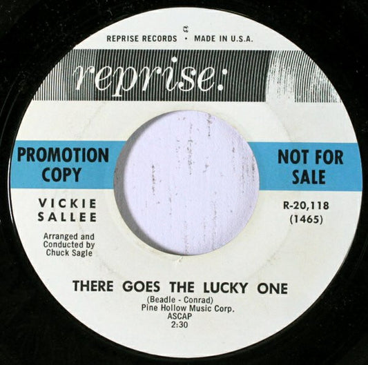 Image of Front Cover of 4314325C: 7" - VICKIE SALLEE, There Goes The Lucky One (Reprise Records; R-20, US 1962, Promo, Company Sleeve)   VG/VG+