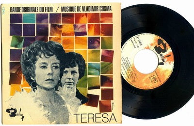 Image of Back Cover of 4354155S: 7" EP - VLADIMIR COSMA, Teresa OST (Barclay; 71 452, France 1970, Picture Sleeve) Sticker On Back Sleeve  VG/VG