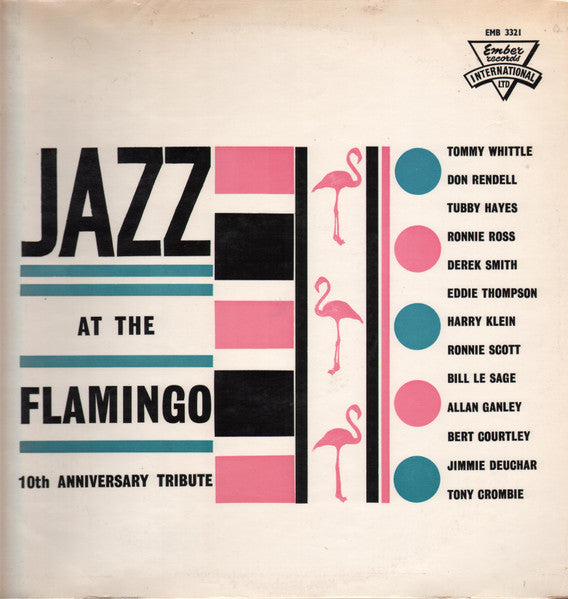 Image of Front Cover of 4344272S: LP - VARIOUS, Jazz At The Flamingo - 10th Anniversary Tribute (Ember Records International Ltd; EMB 3321, UK 1961, Flipback Sleeve)   VG+/VG+