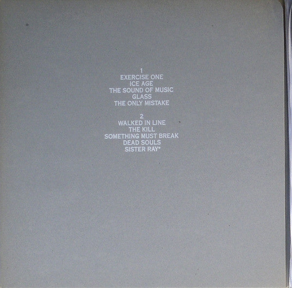 Image of Back Cover of 4344301S: 2xLP - JOY DIVISION, Still (Factory White & Blue; FAC40, UK 1981, Hard Book Sleeve, NO Ribbon, with Gatefold top Loading Grey Card Sleeve , 2 Inners, White blue labels, NO ribbon) Very minor corner and bottom edge wear to cloth outer sleeve  VG/VG+