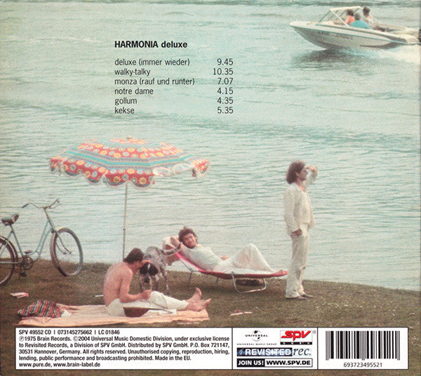 Image of Back Cover of 4354177S: CD - HARMONIA, Deluxe (Brain; SPV 49552 CD, Germany 2004, Double Digipak, Booklet)   VG+/VG+