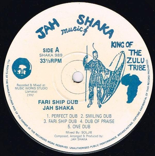 Image of Label Cover of LP - VG+/VG+ - JAH SHAKA, Far-I Ship Dub (Jah Shaka Music; SHAKALP 989, UK 1992), ,  - 3116132C