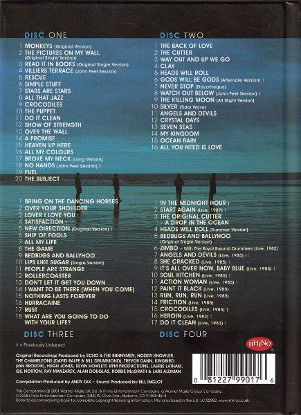 Image of Back Cover of 4334118E: CD - ECHO & THE BUNNYMEN, Crystal Days 1979 - 1999 (Rhino Records; 8122-79901-7, Europe 2008, Box Set, Book)   VG+/VG+