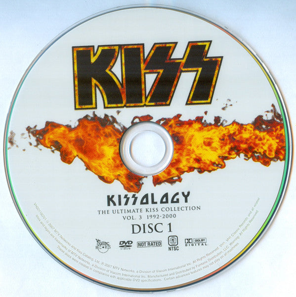 Image of Label Cover of 4334121E: 4xDVD - KISS, Kissology: The Ultimate Kiss Collection Vol. 3 1992-2000 (VH1 Classic Records; VH00117, US 2007, Box Set)   VG+/VG+