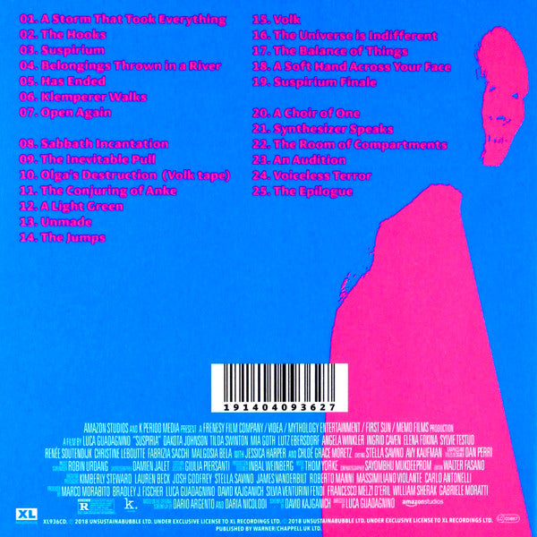 Image of Back Cover of 4334153E: 2xCD - THOM YORKE, Suspiria (XL Recordings; XL936CD, US 2018, Gatefold)   VG+/VG+