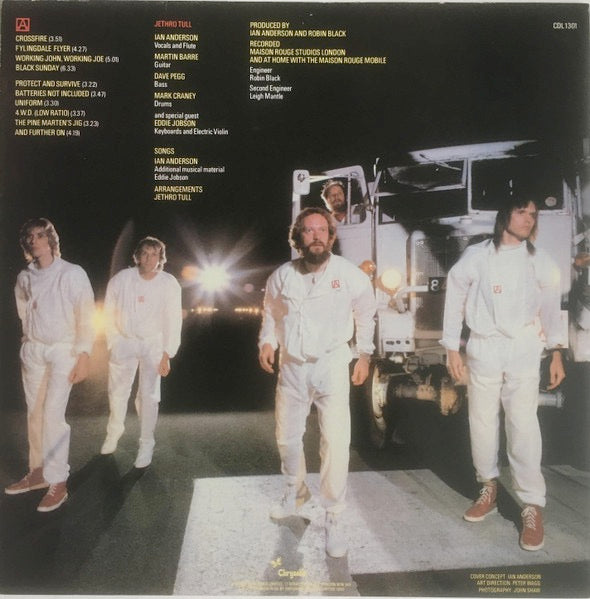 Image of Back Cover of 4414003C: LP - JETHRO TULL, A (Chrysalis; CDL 1301, UK 1980, Inner) Strong VG, Lightest of hairlines, Light shelf wear  VG/VG