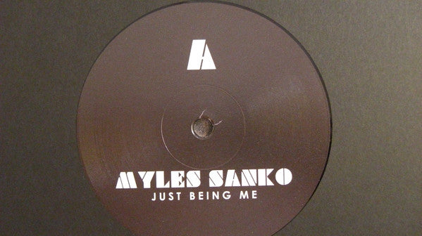 Image of Label Cover of 4424015E: LP - MYLES SANKO, Just Being Me (L g re Recordings; LEGO 114-VL, Europe 2016, Embossed Sleeve, Limited Edition of 500)   VG+/VG+